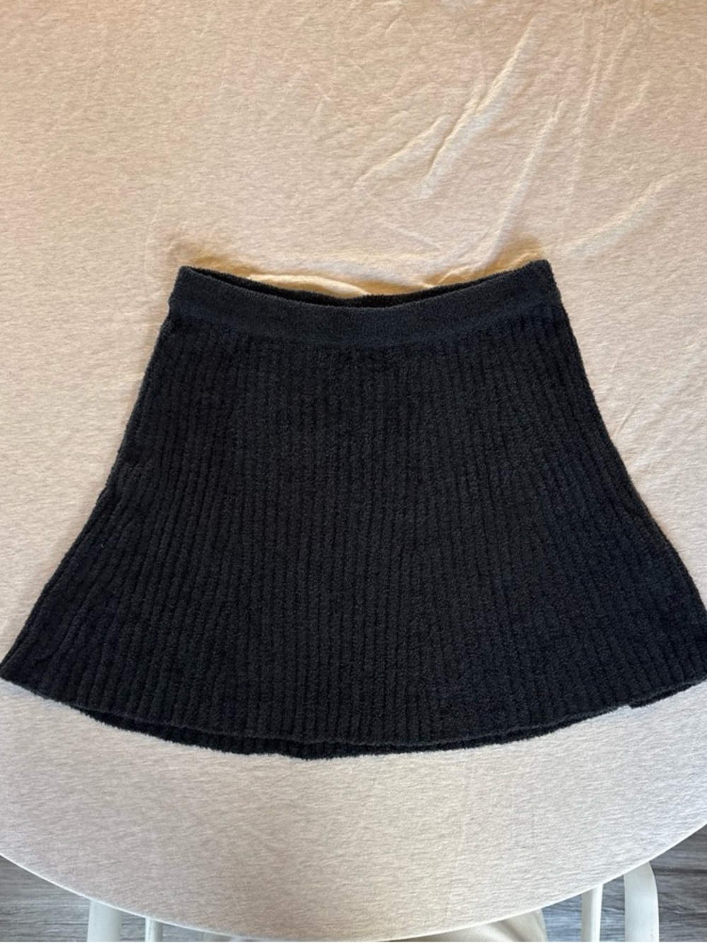 abercrombie kids Black Ribbed A-Line Knit Skirt